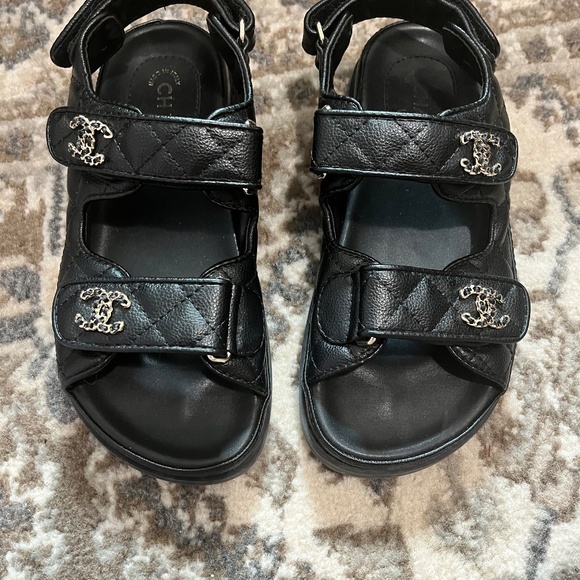 Chanel Grained Calfskin Dad Sandal - Picture 2 of 7